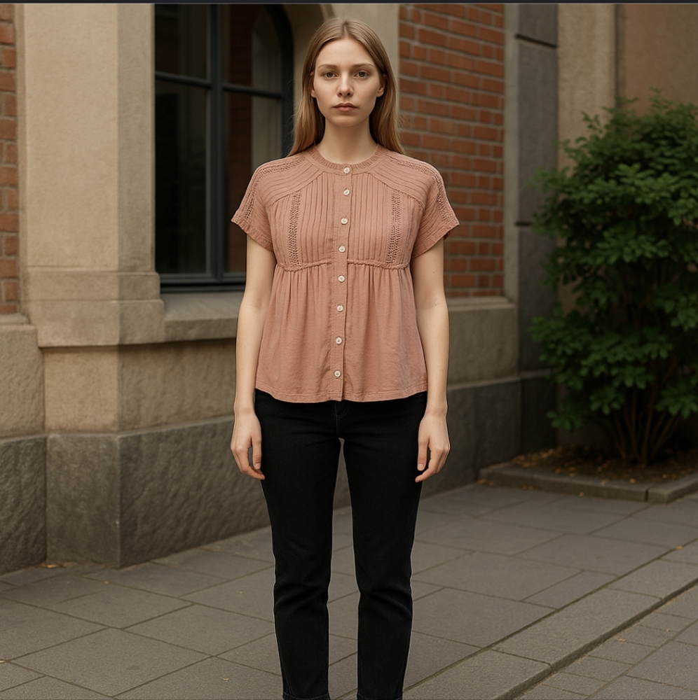 Alya Button Down Short Sleeve Top